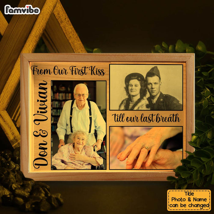 Personalized Couples Gift From Our First Kiss Picture Frame Light Box 31550 1