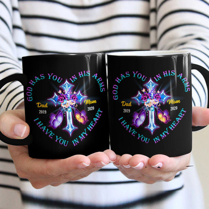 Personalized Memorial Mom Dad In My Heart Mug AP11 95O58 1