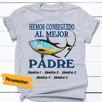 Personalized Spanish Papá Pesca Fishing Dad T Shirt AP96 65O36 thumb 1