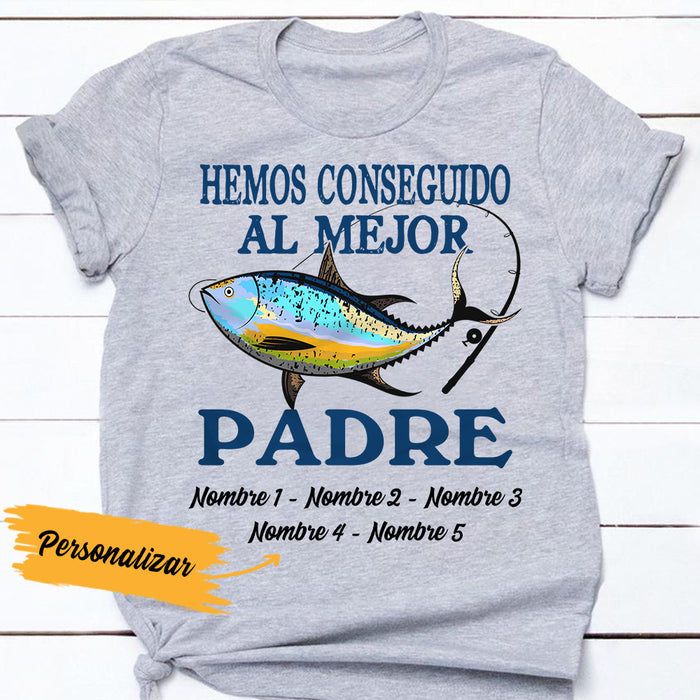 Personalized Spanish Papá Pesca Fishing Dad T Shirt AP96 65O36 1