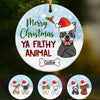Personalized Ya Filthy Animal Dog Christmas  Ornament OB154 85O58 1