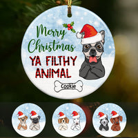 Personalized Ya Filthy Animal Dog Christmas  Ornament OB154 85O58 thumb 1