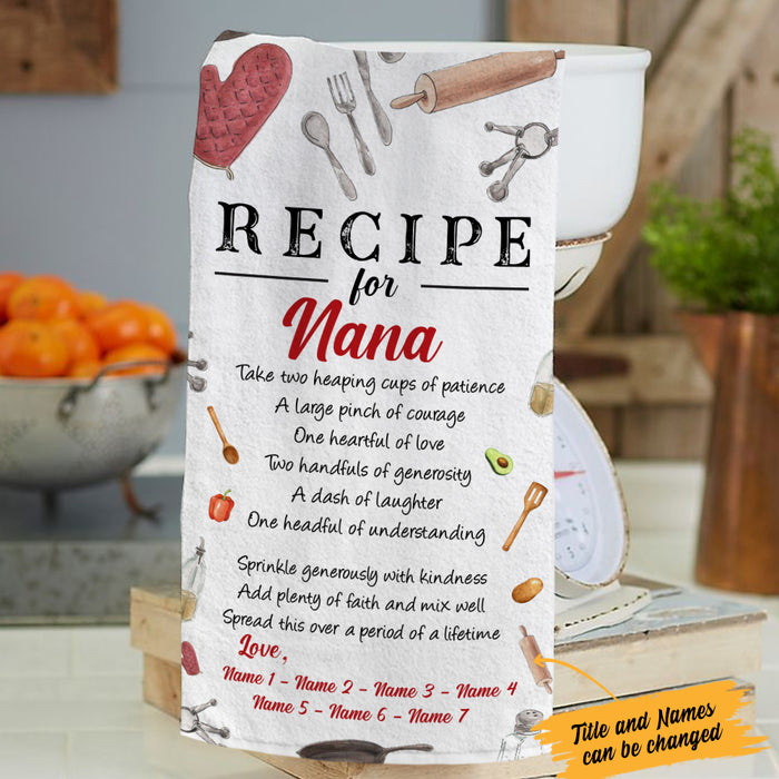 Personalized Recipe For Grandma Towel DB121 26O34 1