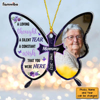 Personalized Memorial Butterfly A Loving Thought A Silent Tear Ornament 30035 thumb 1