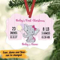 Personalized Elephant Baby First Christmas MDF Benelux Ornament OB83 73O47 thumb 1