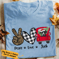 Personalized Peace Love Dog  T Shirt OB171 29O57 thumb 1