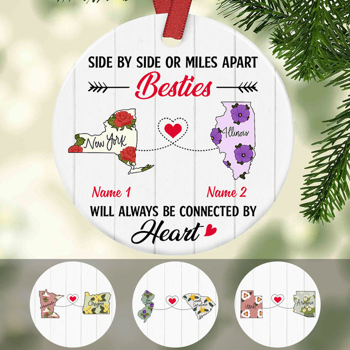 Personalized Side By Side Long Distance  Ornament OB71 30O47 1