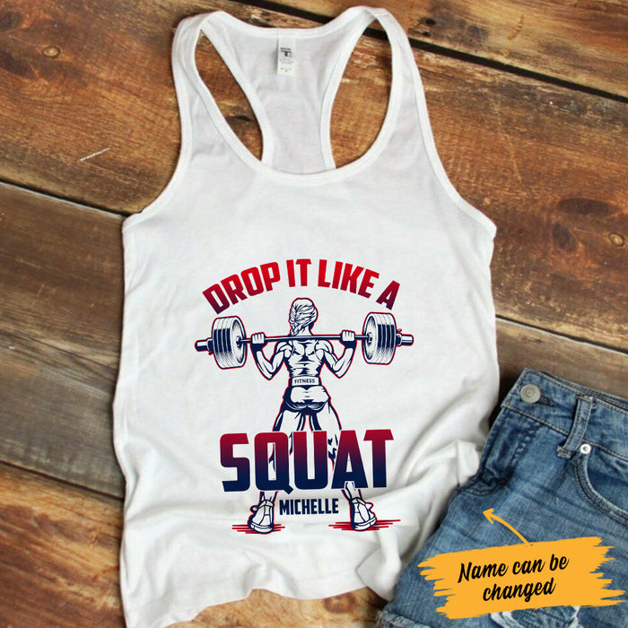 Personalized Gym Women Squat Racerback Tank JL131 95O34 1
