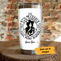 Personalized Halloween Witch Percentage White Steel Tumbler JL151 30O53 thumb 1