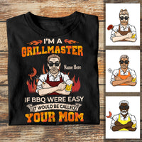 Personalized Dad Grillmaster BBQ T Shirt JL92 25O34 thumb 1
