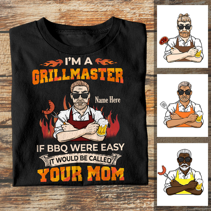 Personalized Dad Grillmaster BBQ T Shirt JL92 25O34 1
