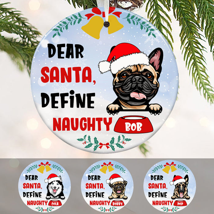 Personalized Dear Santa Dog Christmas  Ornament OB51 67O36 1