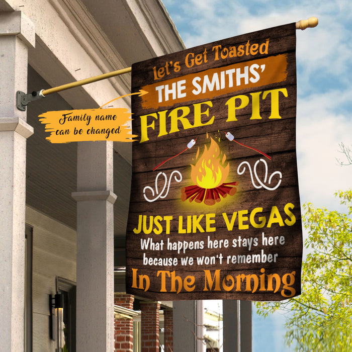 Personalized Fire Pit Gardening Flag AG131 65O47 1