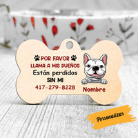 Personalized Dog Call My Humans Spanish Perro Perra Bone Pet Tag AP136 95O58 thumb 1