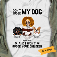 Personalized Don't Judge My Dog T Shirt JR231 67O58 thumb 1