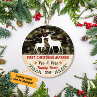 Personalized Deer Hunting Couple First Christmas Together  Ornament SB92 67O57 thumb 1