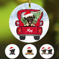Personalized Pug Dog Christmas Ornament SB301 81O34 thumb 1