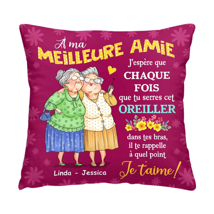 Personalized Gift For Friends French À Ma Meilleure Amie Pillow 30985 1