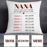 Personalized Mom Grandma Bring Us Into This World Pillow MR41 95O53 (Insert Included) thumb 1