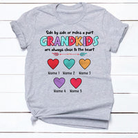Personalized Grandma Grandpa Heart T Shirt JR271 67O34 thumb 1
