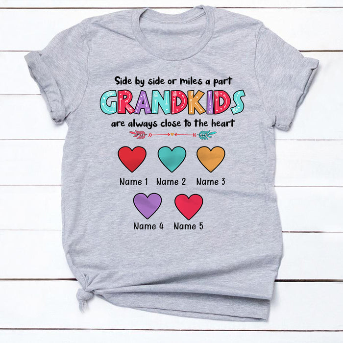 Personalized Grandma Grandpa Heart T Shirt JR271 67O34 1
