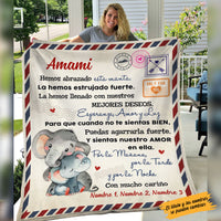 Personalized Spanish Abuela Elephant Grandma Blanket AP143 65O58 thumb 1