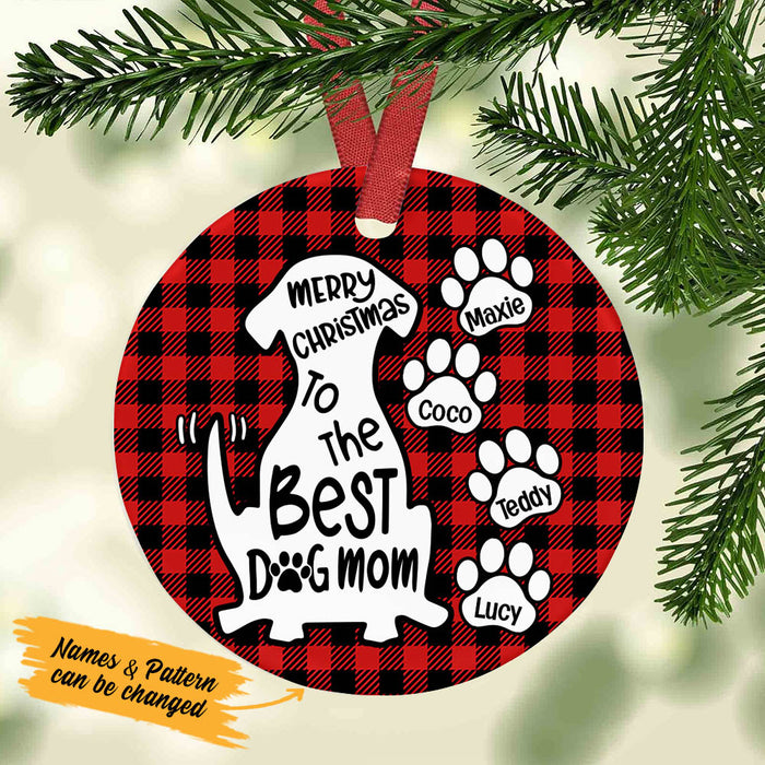 Personalized Best Dog Mom Ornament OB153 85O53 Famvibe