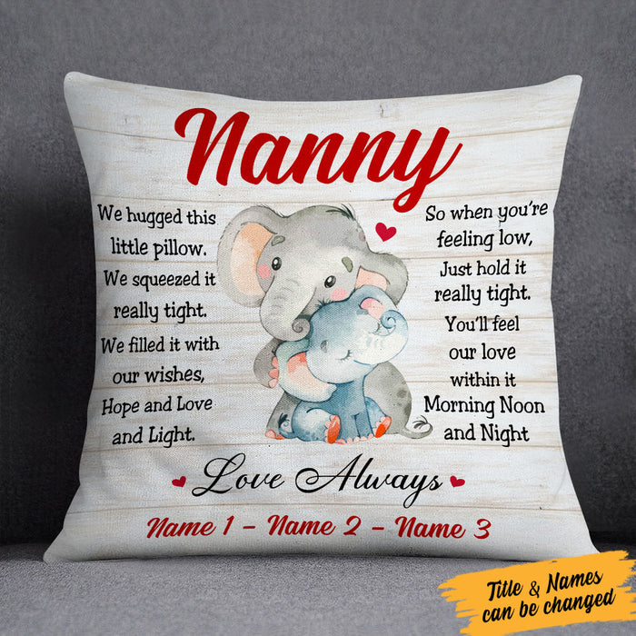 Personalized Elephant Gift For Grandma  Pillow OB54 65O53 1