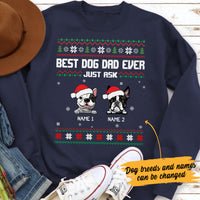 Personalized Best Dog Mom Ever Christmas Sweatshirt NB292 30O57 thumb 1