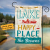 Personalized Lake Happy Place Garden Flag JL62 95O60 thumb 1