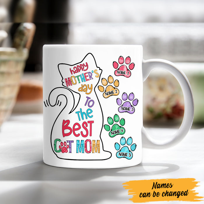 Personalized The Best Cat Mom Grandma Mug MR153 65O47 1
