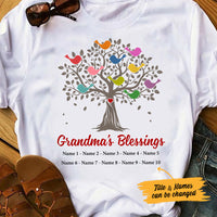 Personalized Grandma Blessing Tree T Shirt MR112 73O53 thumb 1