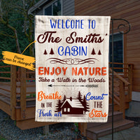Personalized Welcome To The Cabin  Flag AG132 29O65 thumb 1