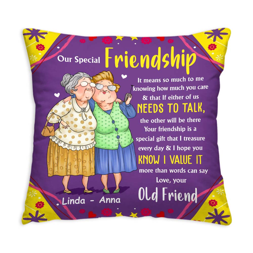 Personalized Gift For Old Friends Gift That I Treasure Pillow 30861 Primary Mockup