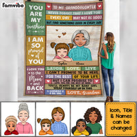 Personalized Gift For Granddaughter Love You To The Moon And Back Blanket 23112 thumb 1
