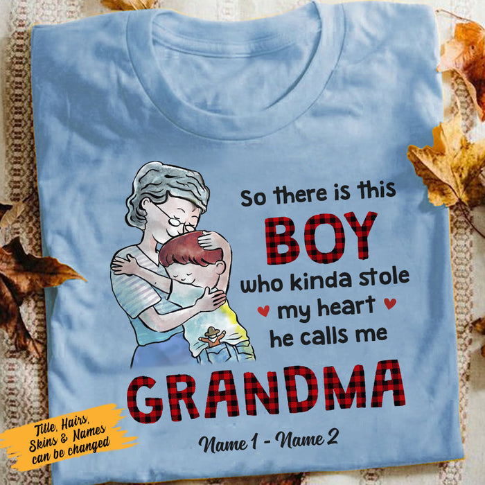 Personalized Grandma Heart T Shirt MR111 81O58 1