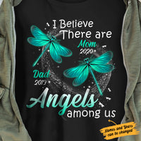 Personalized Dragonfly Mom Dad Memorial Angels T Shirt OB191 81O34 thumb 1