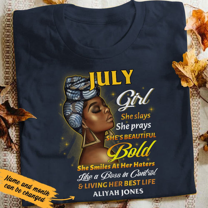 July Girl She Slays She Prays She's Beautiful' Sticker