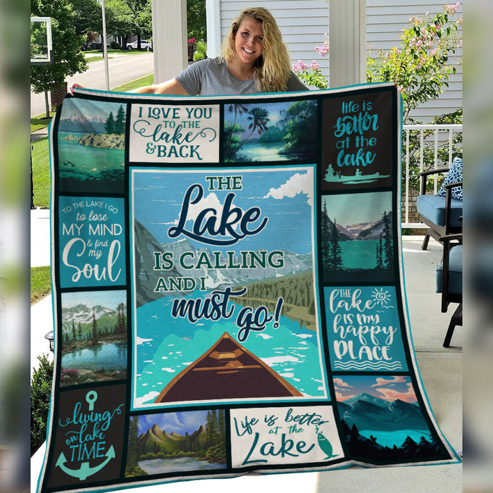 The Lake Is Calling Fleece Blanket JL22 30O36 1