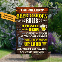 Personalized Beer Garden Rules Gardening Flag AG191 67O36 thumb 1