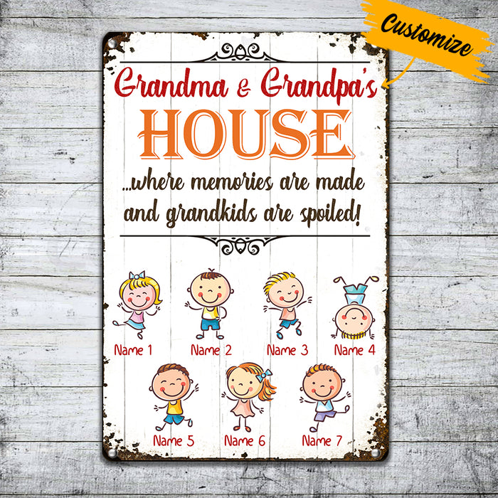 Personalized Mom Grandma Grandpa Metal Sign JL71 26O34 1