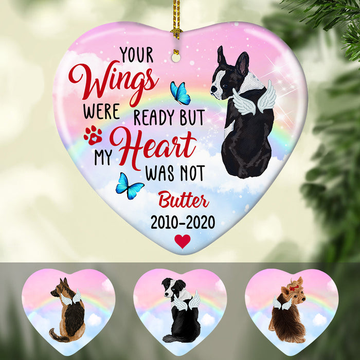 Personalized Your Wings Were Ready Dog Memorial  Ornament OB261 29O47 1