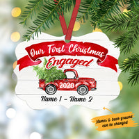 Personalized First Christmas Engaged  MDF Ornament NB24 30O36 thumb 1