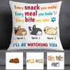 Personalized Dog Watching Every Bite Pillow  DB293 81O53 (Insert Included) 1