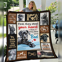 Great Dane Dog Fleece Blanket JL31 74O53 thumb 1
