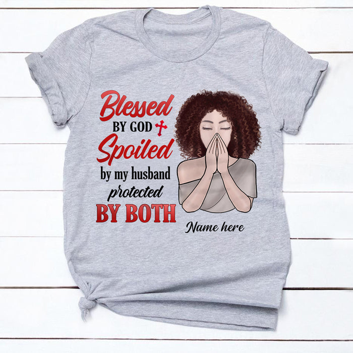 Personalized Wife Blessed By God Couple T Shirt JN106 87O34 1