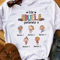 Personalized Spanish Abuela Pertenece Grandma T Shirt AP235 65O36 thumb 1