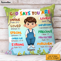 Personalized Gift For Grandkid God Says You Are Pillow 32408 thumb 1