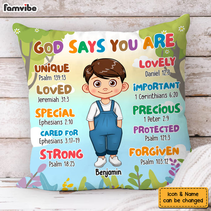 Personalized Gift For Grandkid God Says You Are Pillow 32408 1