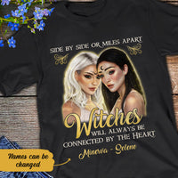 Personalized Witch Friends Connected By The Heart T Shirt AG251 26O58 thumb 1